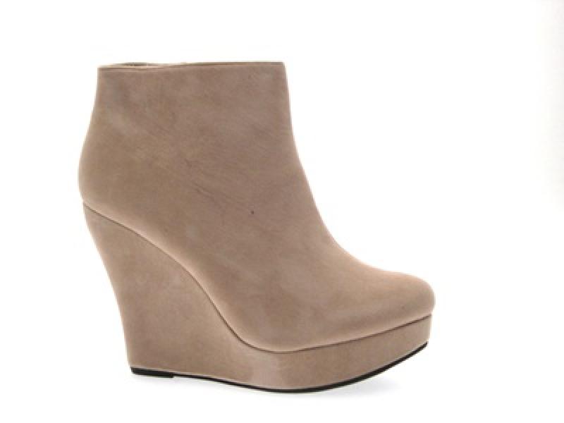 wedge beige boots